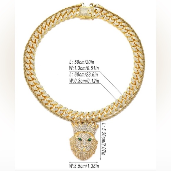 Lion Head Pendant Necklace - Picture 4 of 4